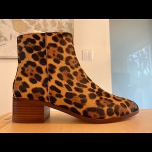 Walker Leopard Booties 7 - J Crew Factory (New)